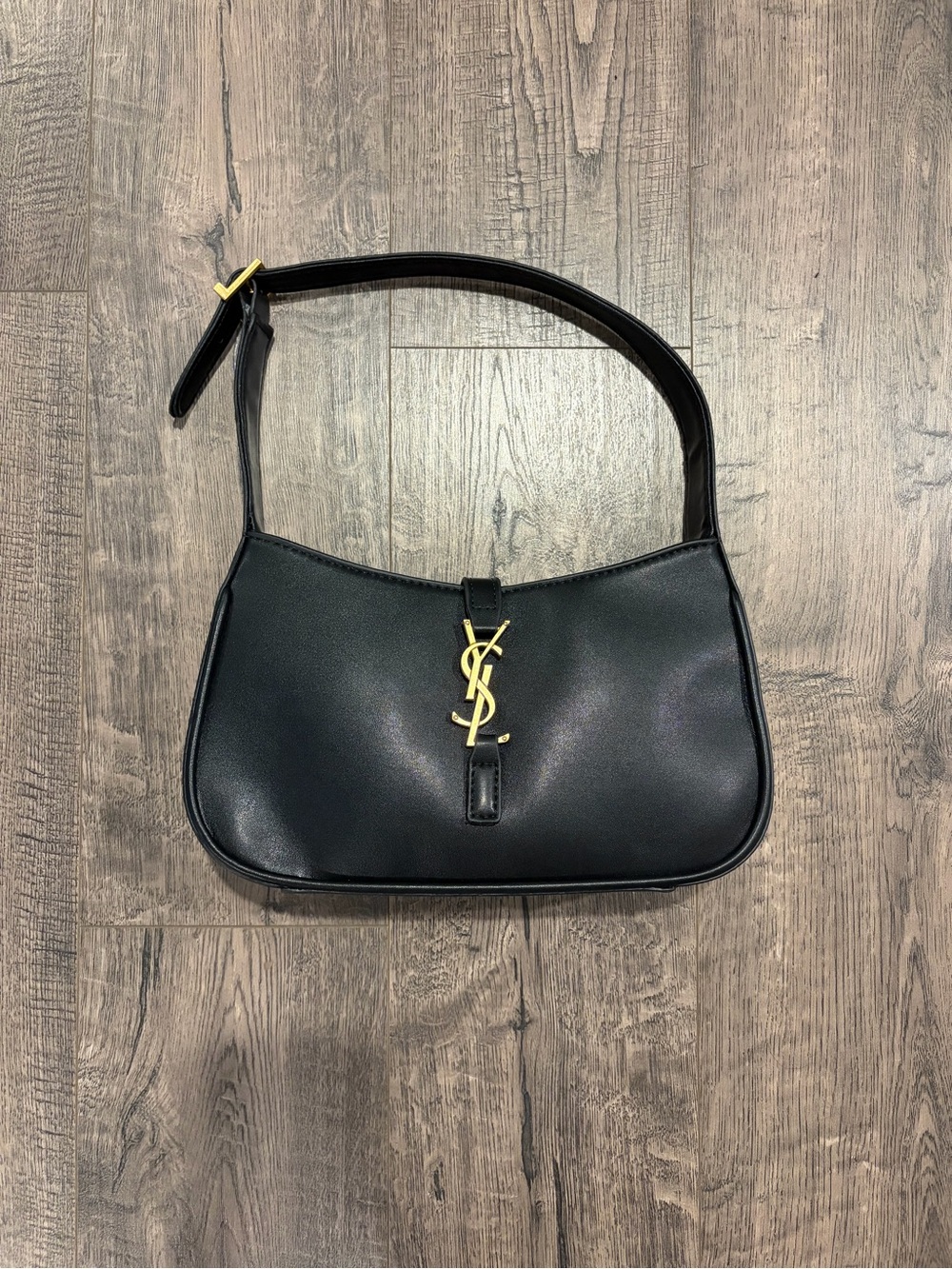 YSL Saint Laurent Le 5 à 7 Mini Leather Hobo Bag Black Purse